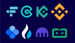 لوگوهای بایننس Coinbase Kraken و Gemini